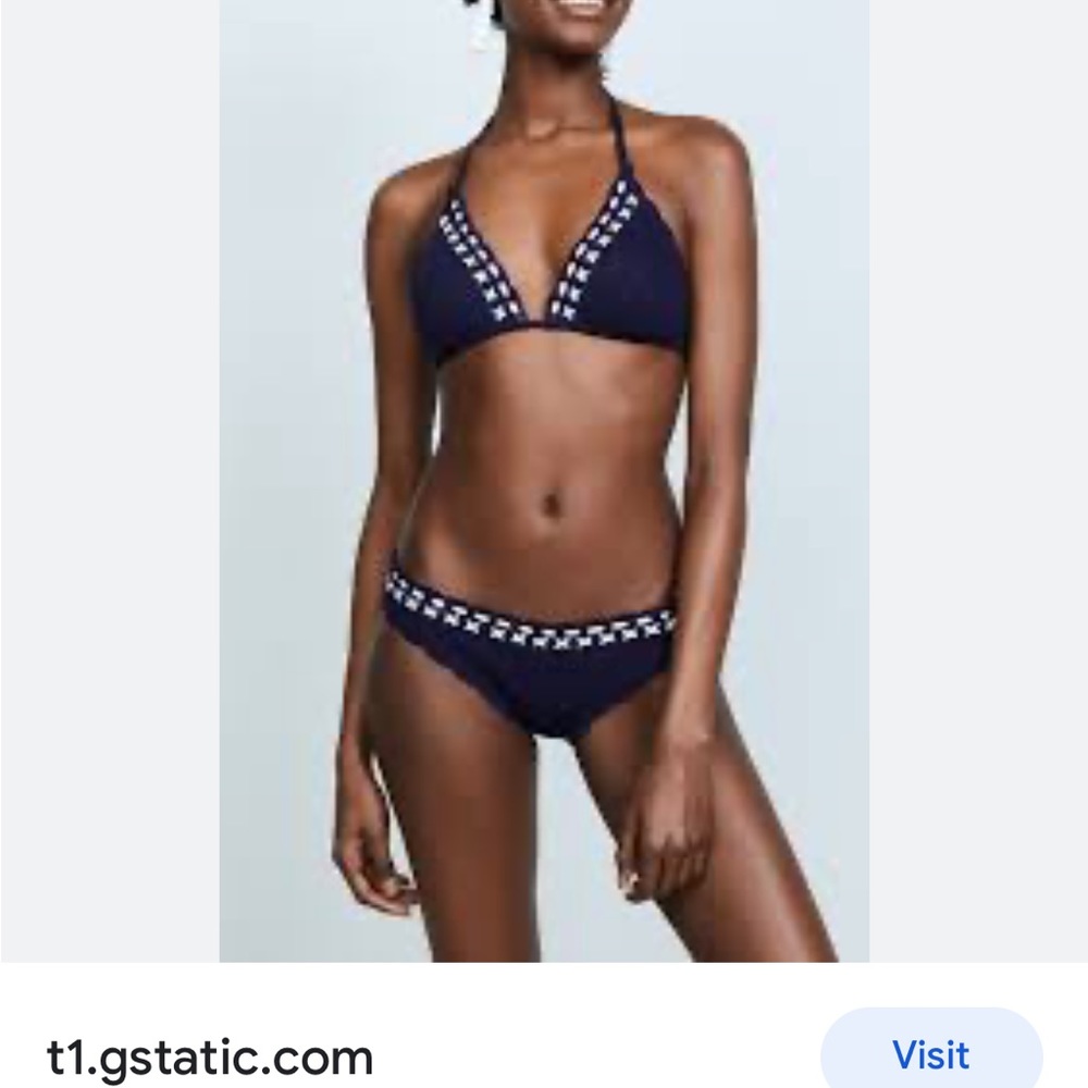 Shoshanna crochet triangle bikini size small
